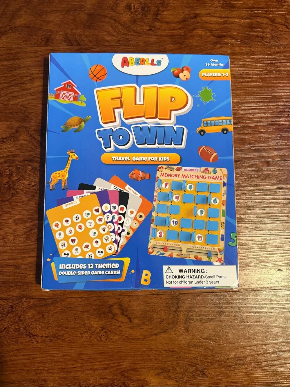 Flip To Win Travel Game for Kids - Blue